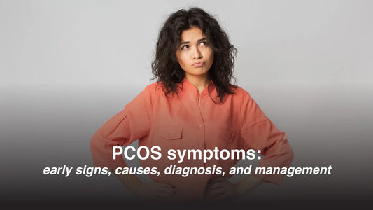 Woman thinking about PCOS symptoms including early signs causes diagnosis and management