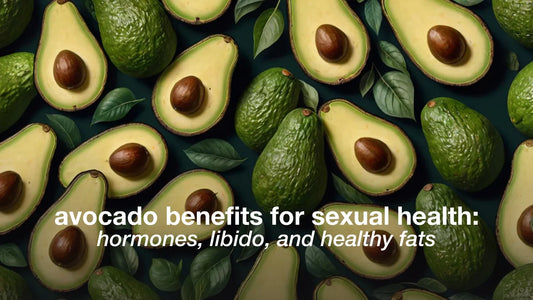 Fresh avocado halves showing healthy fats that support hormonal balance and sexual health.