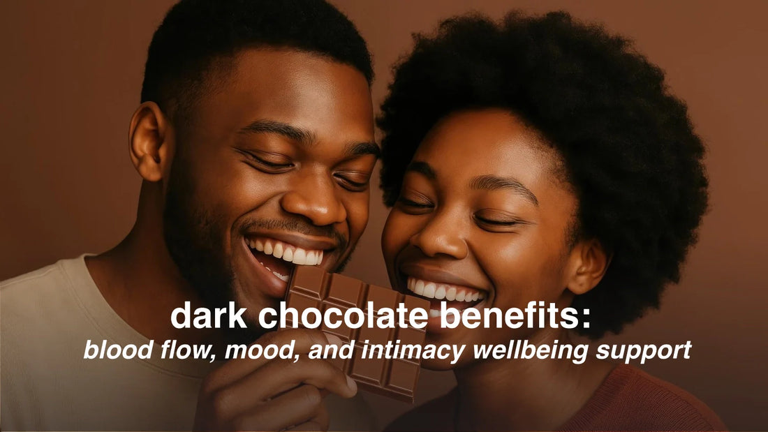 dark chocolate rich in cocoa flavanols supporting circulation mood and intimacy wellbeing